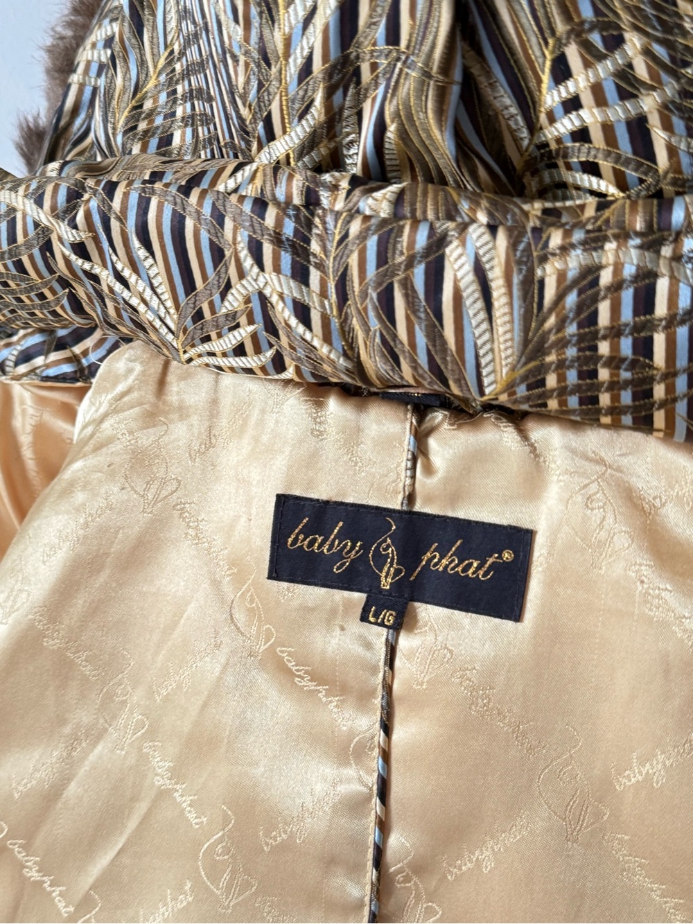 Vintage Y2K Baby Phat Faux Fur Trim Puffer Coat Jacket | Removable Hood & Cuffs - Picture 12 of 16